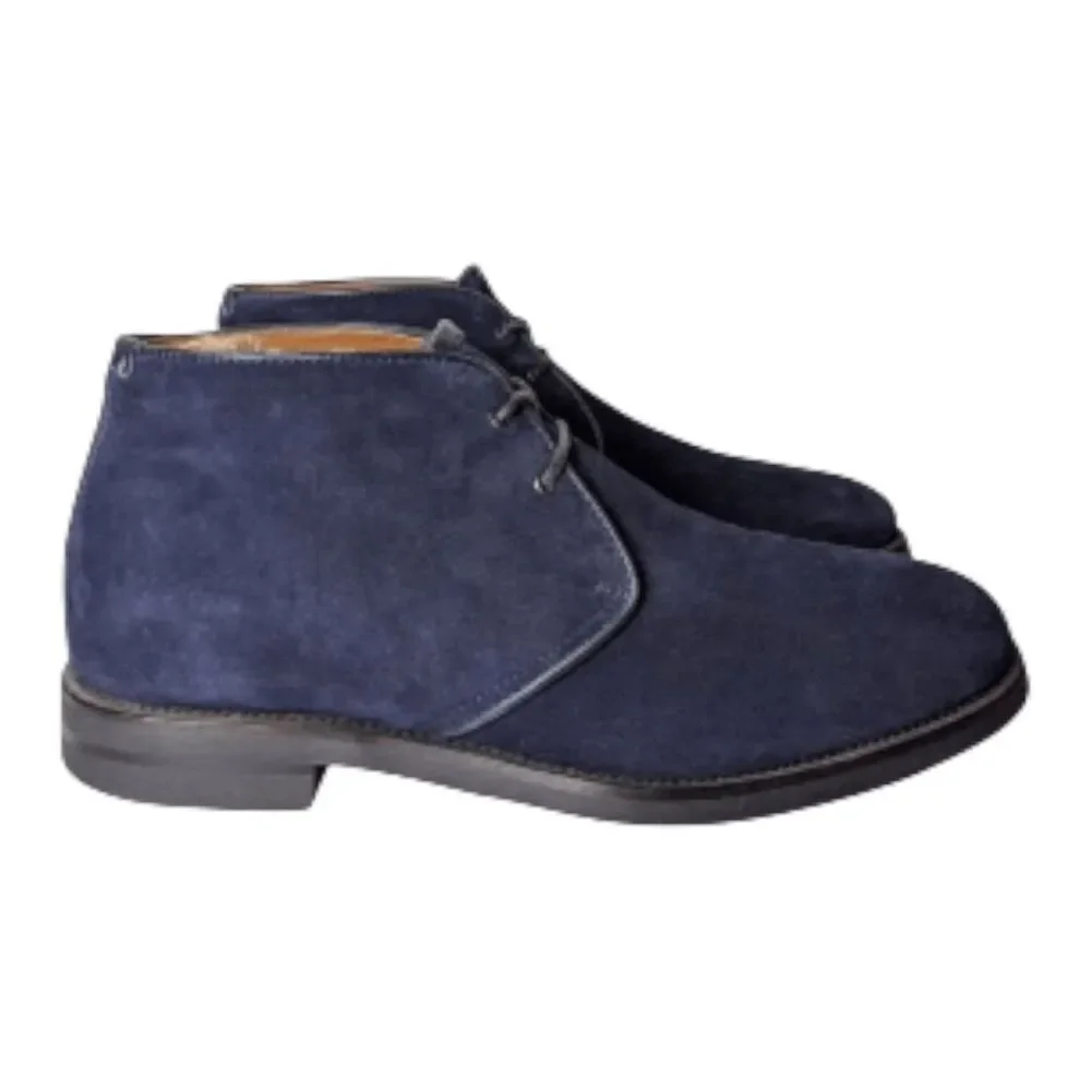 AQUATALIA Carlos Navy Suede Lace-Up Chukka Boot Size 10.5M